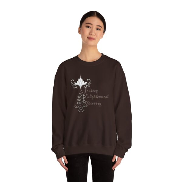 Journey, Enlightenment, Discovery - Unalome Lotus Sweatshirt - Image 19