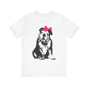 Sitting Pretty English Bulldog Unisex Tee, Relaxed Fit Vintage Dog Lover T-Shirt - Cute Dog Design for Animal Lovers, Gifts for Dog Owners