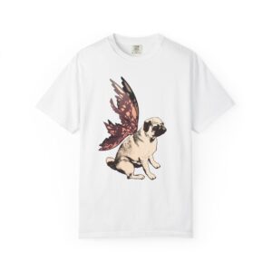 Fairy Pug Relaxed Fit Tee, Whimsical Fairy Wing Dog T-Shirt, Vintage Animal Tee, Cute Pet Lover Gift, Dog Lover Apparel, Eco-Friendly Cotton