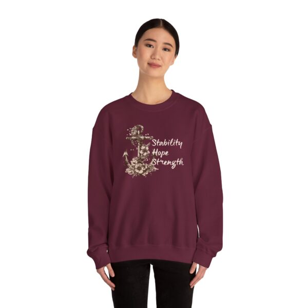 Stability, Hope, Strength - Anchor Crewneck Sweatshirt - Image 11