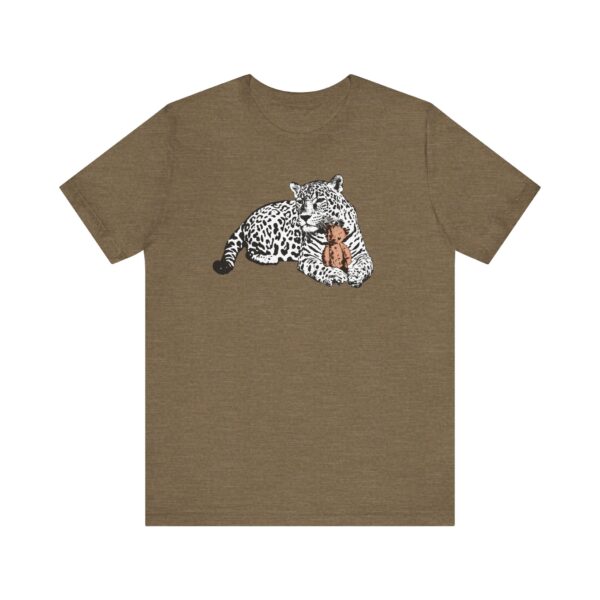 Snuggly Jaguar Unisex Tee | Animal Lover Gift, Cute Graphic T-Shirt, Wildlife Appreciation, Nature Inspired Shirt, Cat Lover T-Shirt - Image 16