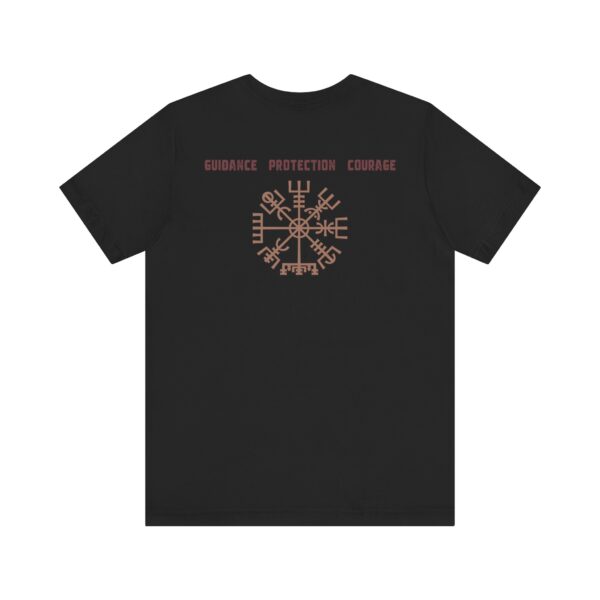 Guidance, Protection, Courage Relaxed Fit - Back of Shirt Design, Nordic Vegvisir Viking Compass, Unisex Cotton Tee, Inspirational Gift Idea - Image 6