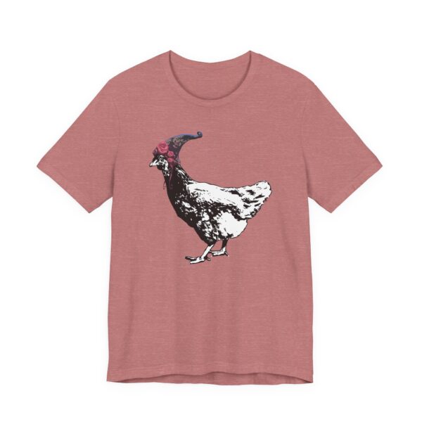 Pixie Chicken Unisex Cotton Tee, Funny Vintage Tee for Farmers, Bird Lover Gift, Humorous Black and White Animal Shirt, Quirky Gift Idea - Image 7
