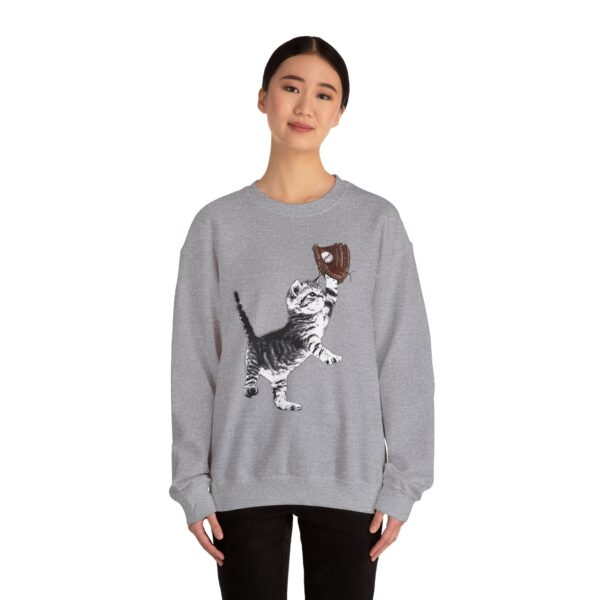 Baseball Kitten Crewneck Sweatshirt - Image 14