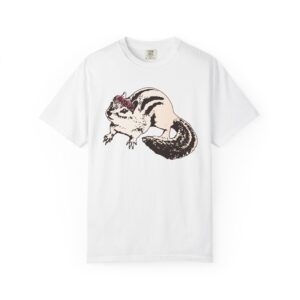 Chipmunk Flower Princess Relaxed Fit T-Shirt, Cute Animal Tee, Unisex Gift for Nature Lovers, Casual Cotton Shirt, Eco-Friendly