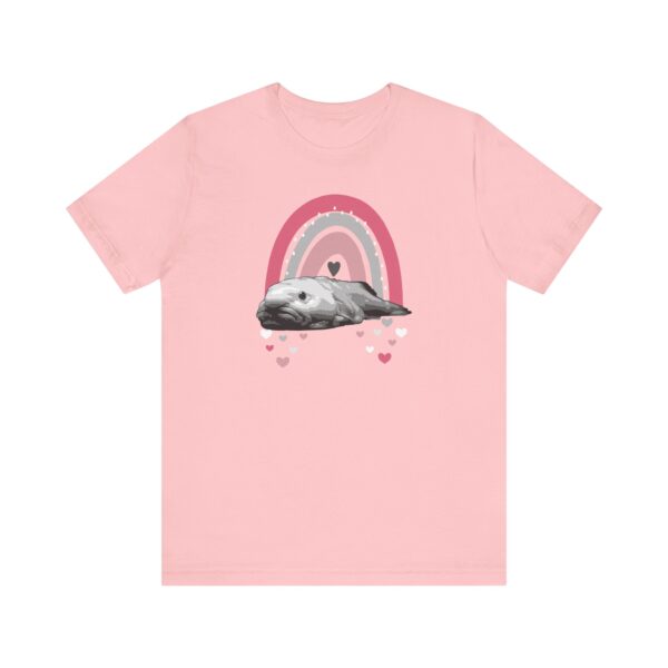 Boho Blobfish Rainbow Unisex T-Shirt in Grayscale, Cute Fish Tee, Boho Rainbow with Blobfish Tee, Fun Summer Shirt, Unusually Unique Shirt - Image 17