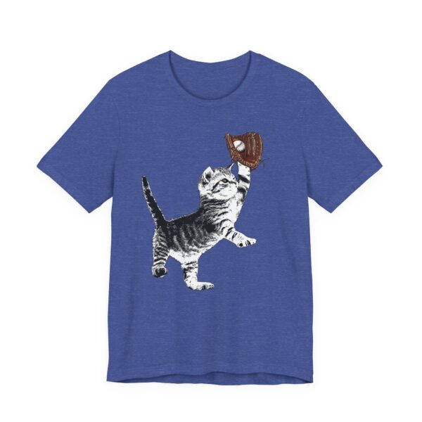 Baseball Kitten Unisex T-Shirt - Fun Animal Short Sleeve Tee, Cat Lovers Gift, Cute Kitty Shirt, Pet Parent Apparel, Unique Baseball Tee - Image 15