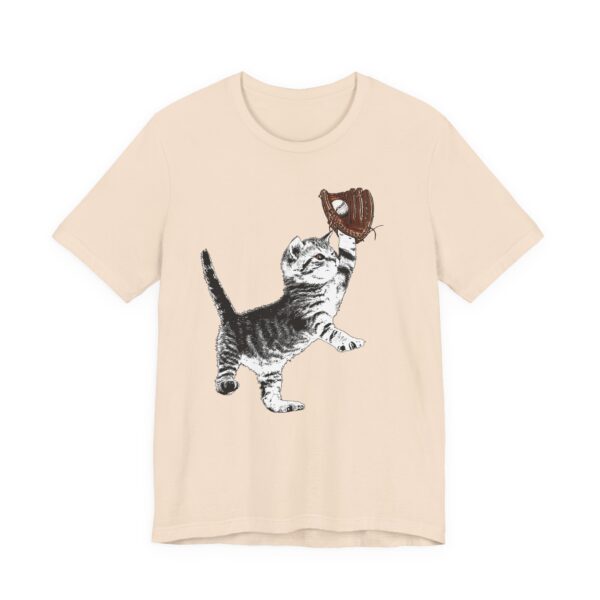 Baseball Kitten Unisex T-Shirt - Fun Animal Short Sleeve Tee, Cat Lovers Gift, Cute Kitty Shirt, Pet Parent Apparel, Unique Baseball Tee - Image 11