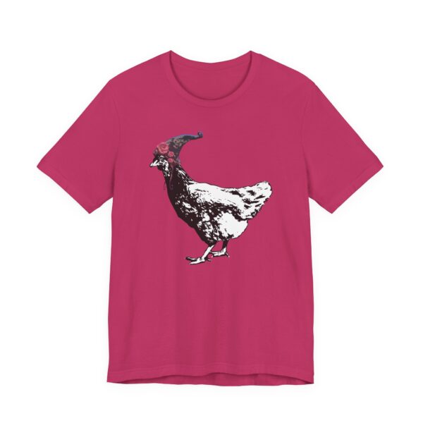 Pixie Chicken Unisex Cotton Tee, Funny Vintage Tee for Farmers, Bird Lover Gift, Humorous Black and White Animal Shirt, Quirky Gift Idea - Image 17