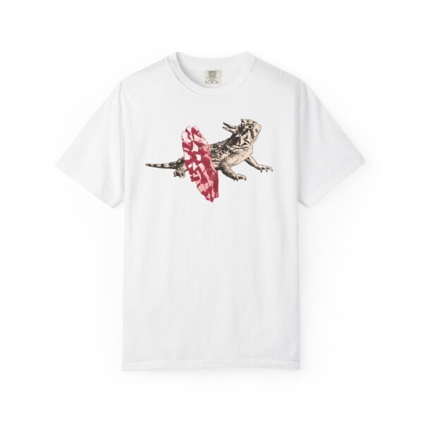 Dancing Horned Lizard Relaxed Fit T-Shirt, Whimsical Animal Graphic Tee, Playful T-Shirt for Nature Lovers, Casual Cotton Wear, Eco-Friendly