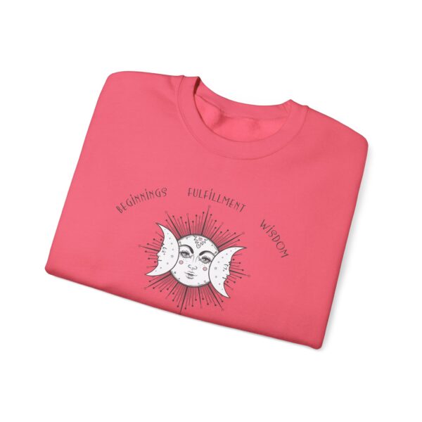 Beginnings, Fulfillment, Wisdom - Triple Moon Crewneck Sweatshirt - Image 17