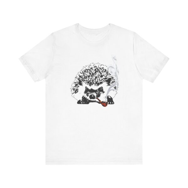 Grandpa Hedgehog Unisex T-Shirt, Fun Animal Tee, Pipe-Smoking Hedgehog, Gift for Hedgehog Lovers, Unique Relaxed-Fit Animal Shirt
