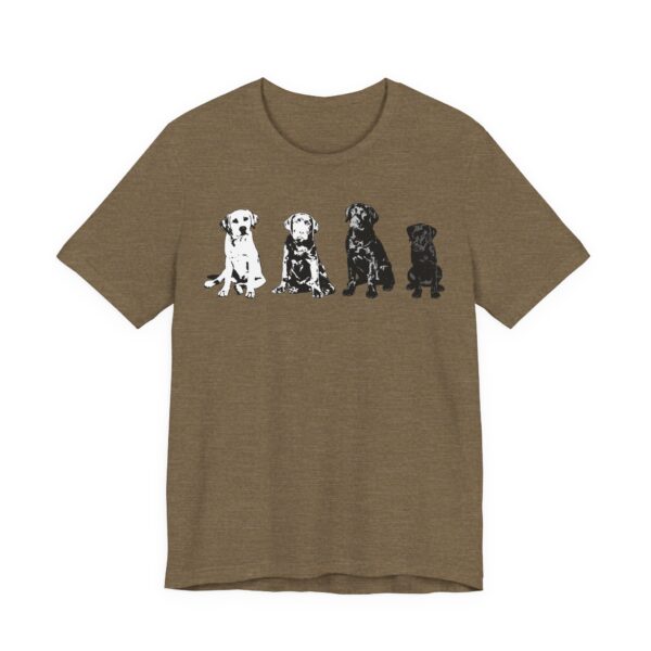 The Labrador Rainbow Unisex T-Shirt in Black and White, Relaxed Fit, Cute Puppy Tee, Perfect Gift for Dog Owners, Animal Rescue Supporters - Image 7