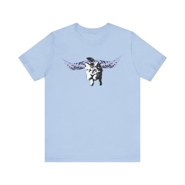 Flying Kitten Unisex Tee, Cute Pet T-Shirt, Animal Lover Gift, Cat Angel Wings Graphic Tee, Cat Mom/Cat Dad Gift, Relaxed Fit Casual Wear - Image 5