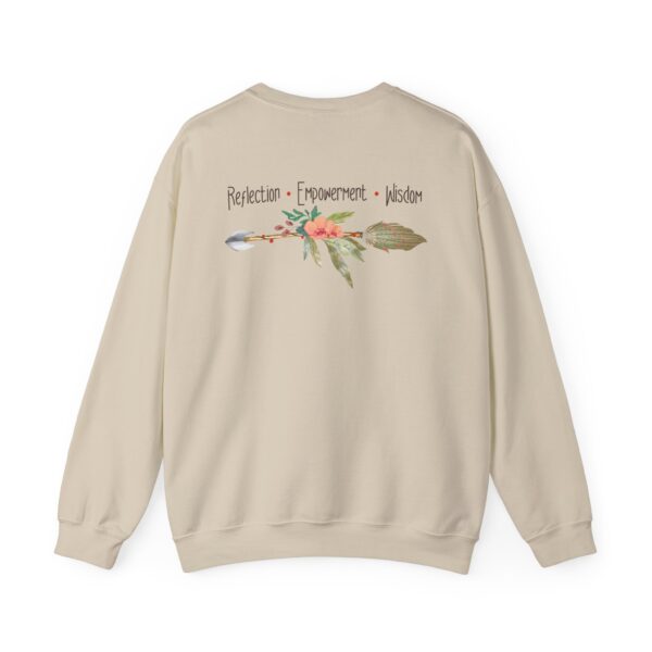 Reflection, Empowerment, Wisdom - Left Arrow Crewneck Sweatshirt - Image 6