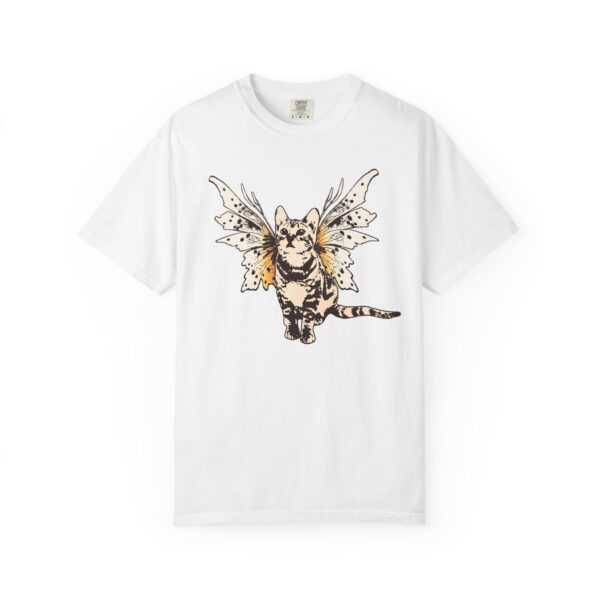 Fairy Kitty Relaxed Fit T-Shirt, Cute Animal Tee, Fantasy and Cat Lover Gift, Magical Fairy Wings Shirt, Unique Graphic Shirt, Eco-Friendly