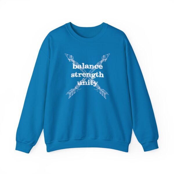Balance, Strength, Unity Sweatshirt - Unisex Crewneck, Motivational Apparel, Affirmation and Mindfulness Shirt, Inspirational Arrow Gift - Image 10