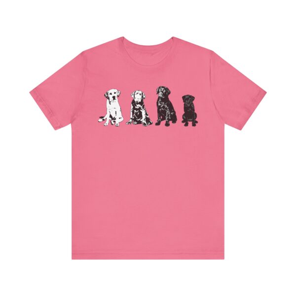 The Labrador Rainbow Unisex T-Shirt in Black and White, Relaxed Fit, Cute Puppy Tee, Perfect Gift for Dog Owners, Animal Rescue Supporters - Image 16