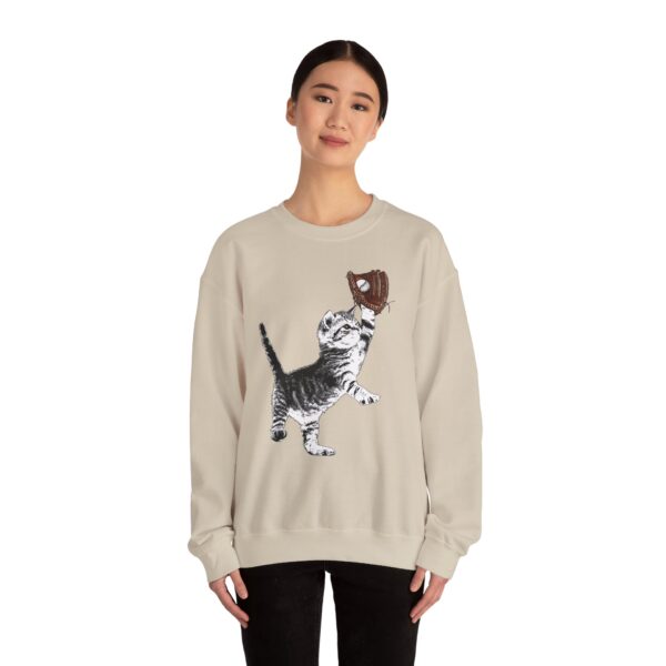Baseball Kitten Crewneck Sweatshirt - Image 10