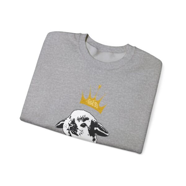 Grumpy Bunny with Crown Crewneck Sweatshirt - Image 9