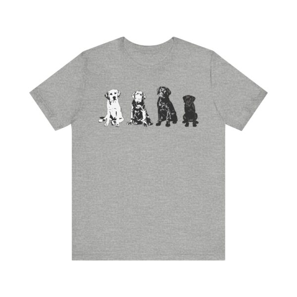 The Labrador Rainbow Unisex T-Shirt in Black and White, Relaxed Fit, Cute Puppy Tee, Perfect Gift for Dog Owners, Animal Rescue Supporters - Image 13