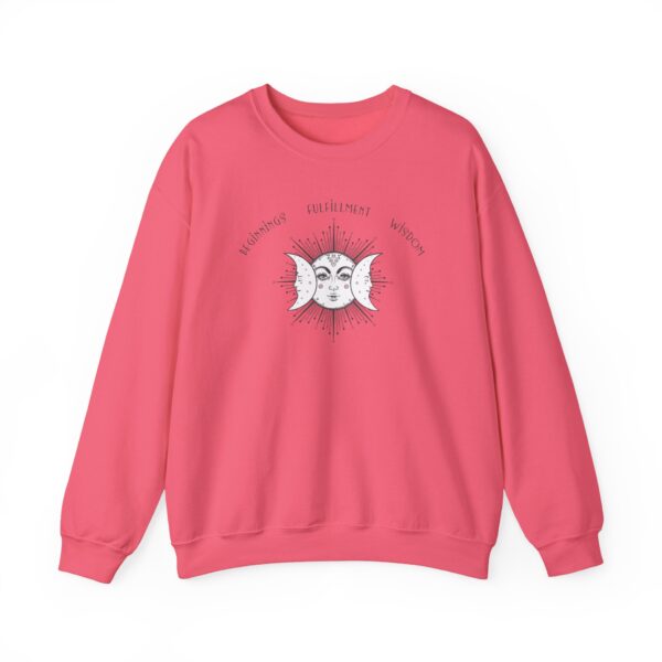 Beginnings, Fulfillment, Wisdom - Triple Moon Crewneck Sweatshirt - Image 16