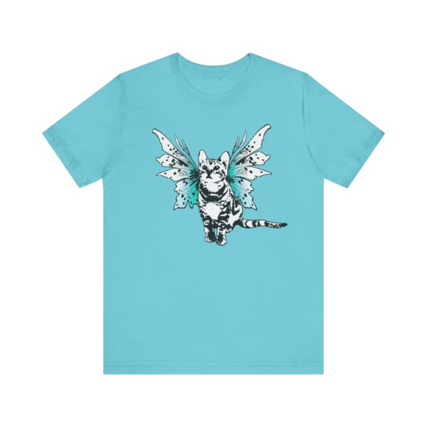 Fairy Kitty Unisex Tee, Cute Cat Shirt, Magical Fantasy Cat with Wings, Pet Lover Tee, Cat Lady Gift, Unique Kitty Cat T-Shirt - Image 9