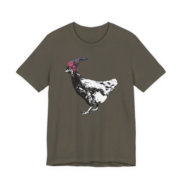 Pixie Chicken Unisex Cotton Tee, Funny Vintage Tee for Farmers, Bird Lover Gift, Humorous Black and White Animal Shirt, Quirky Gift Idea - Image 11
