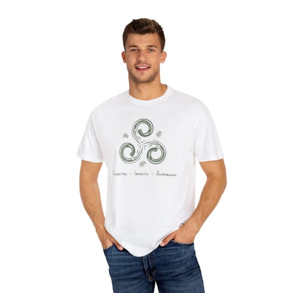 Connection, Growth, Awakening - Triskelion Heavyweight T-Shirt - Image 5