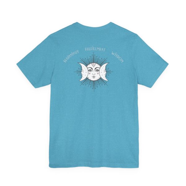 Beginnings, Fulfillment, Wisdom - Triple Moon Lightweight T-Shirt - Image 3