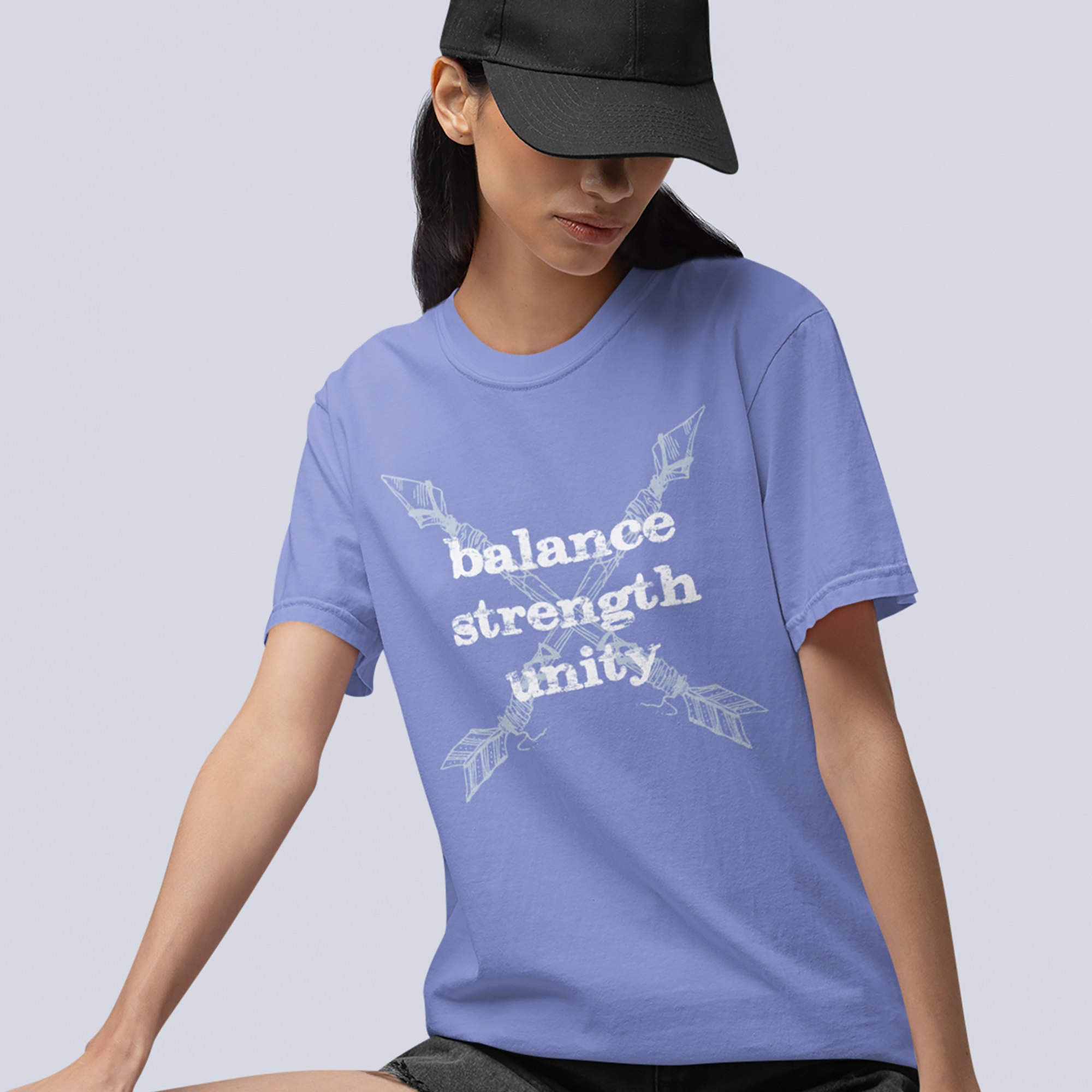 Balance, Strength, Unity - Crossed Arrows Mediumweight T-Shirt