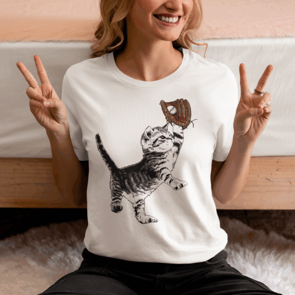 Baseball Kitten Lightweight T-Shirt