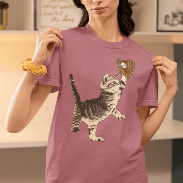 Baseball Kitten Mediumweight T-Shirt