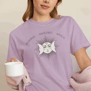 Beginnings, Fulfillment, Wisdom - Triple Moon Midweight T-Shirt