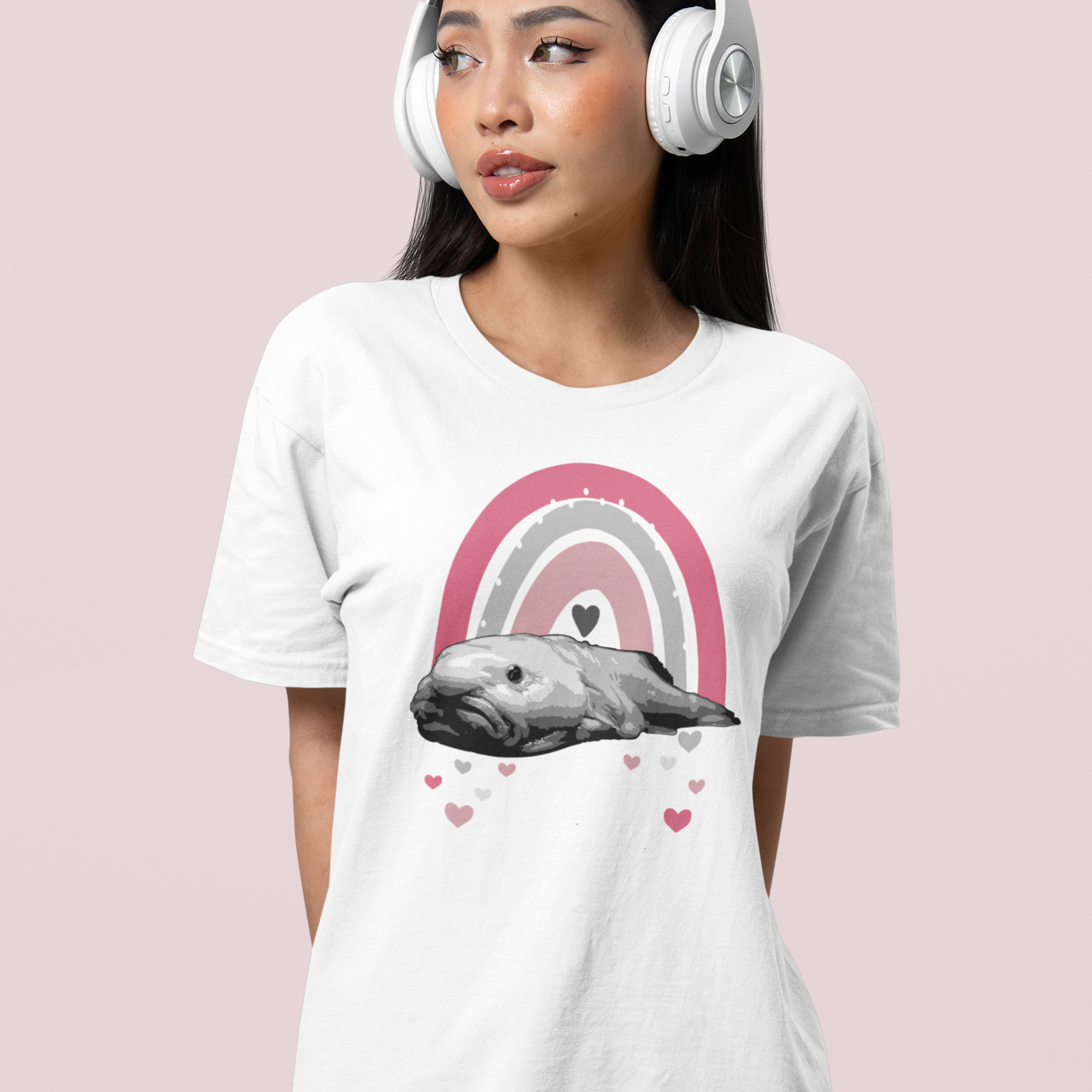 Boho Blobfish Rainbow Lightweight T-Shirt