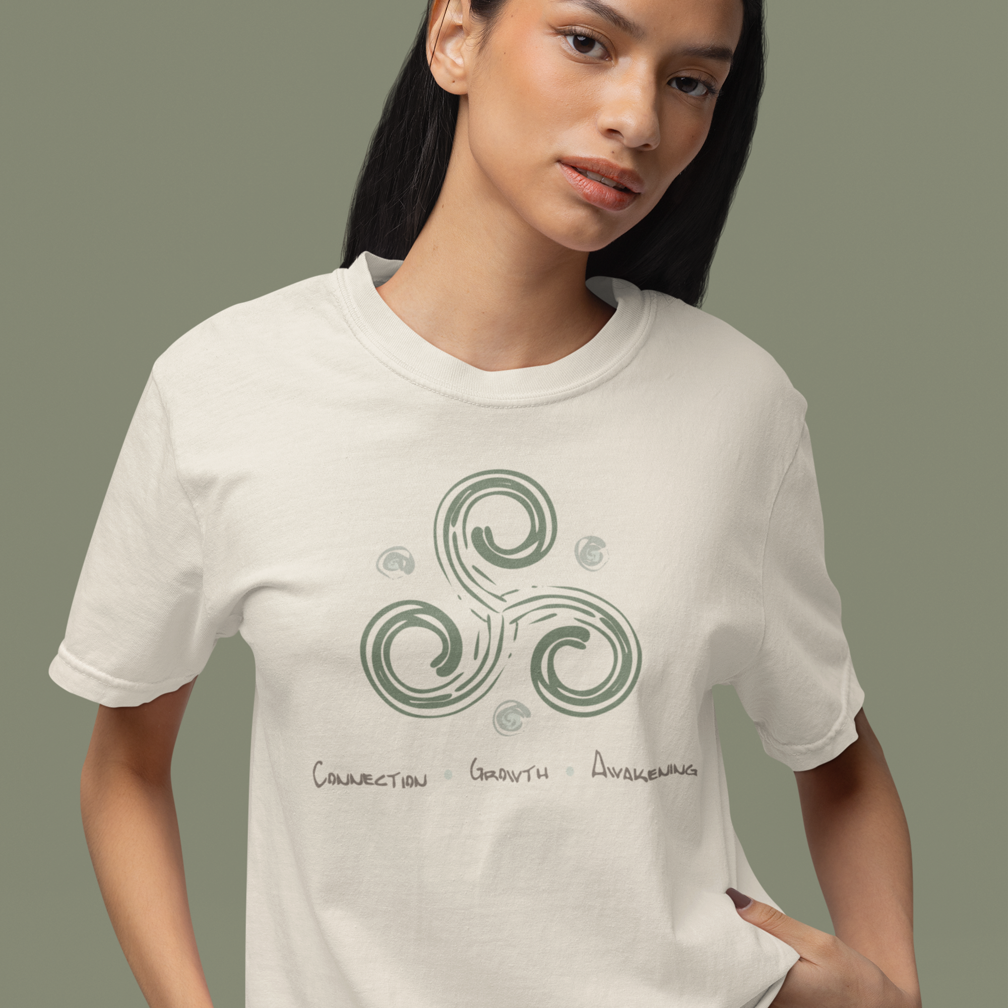 Connection, Growth, Awakening - Triskelion Heavyweight T-Shirt