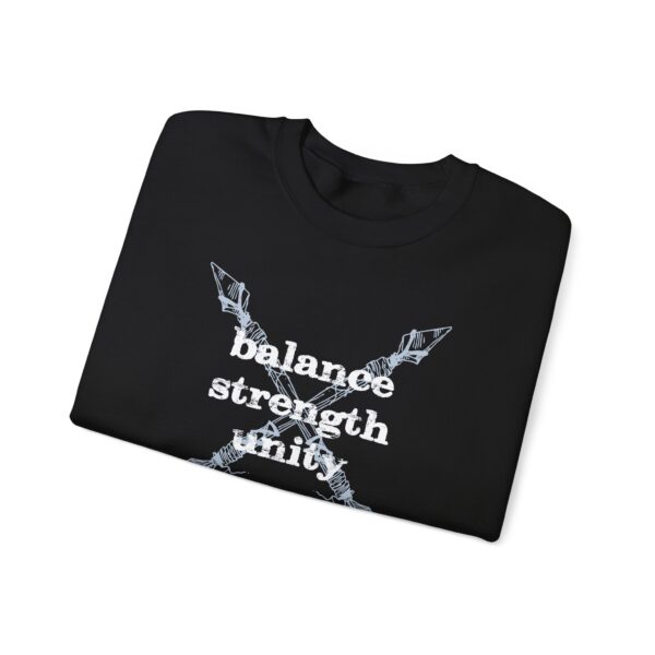 Balance, Strength, Unity - Crossed Arrows Crewneck Sweatshirt - Image 4
