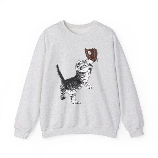 Baseball Kitten Crewneck Sweatshirt - Image 3