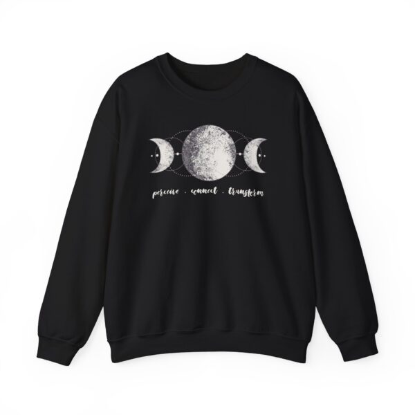 Perceive, Connect, Transform - Moon Phases Crewneck Sweatshirt - Image 3