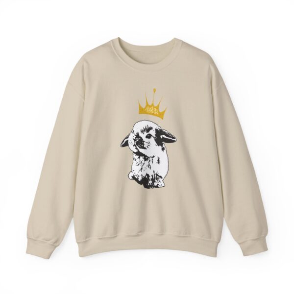 Grumpy Bunny with Crown Crewneck Sweatshirt - Image 3