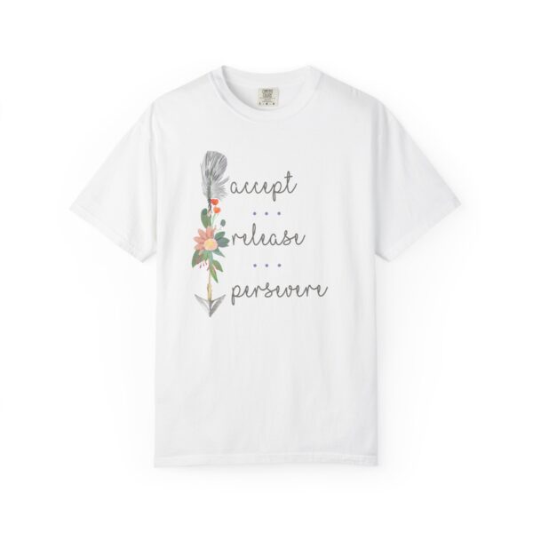 Accept, Release, Persevere - Down Arrow Mediumweight T-Shirt - Image 3