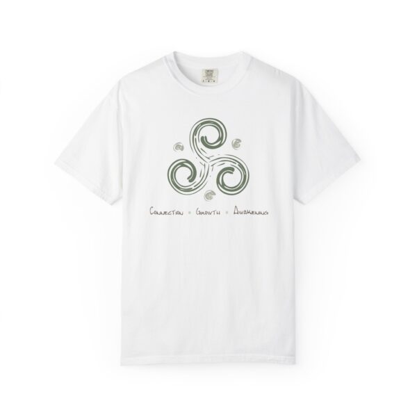 Connection, Growth, Awakening - Triskelion Heavyweight T-Shirt - Image 3