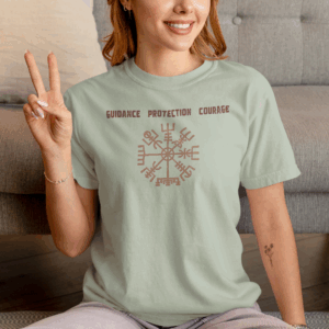 Guidance, Protection, Courage - Vegvisir Mediumweight T-Shirt