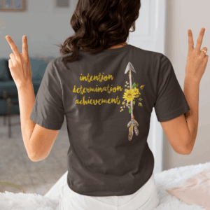 Intention, Determination, Achievement - Up Arrow Lightweight Tee
