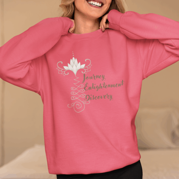 Journey, Enlightenment, Discovery - Unalome Lotus Sweatshirt