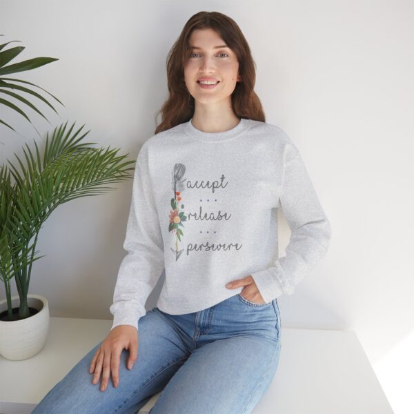 Accept, Release, Persevere - Down Arrow Crewneck Sweatshirt - Image 9