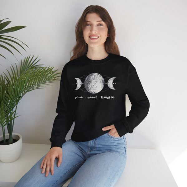 Perceive, Connect, Transform - Moon Phases Crewneck Sweatshirt - Image 6