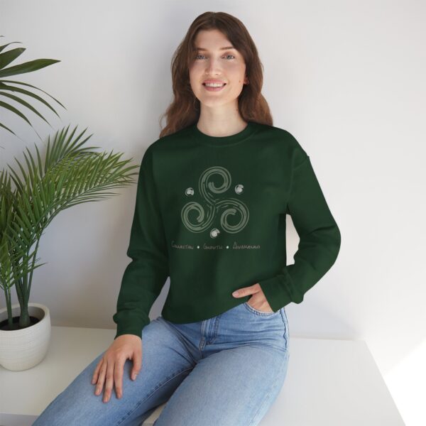Connection, Growth, Awakening - Triskelion Crewneck Sweatshirt - Image 18