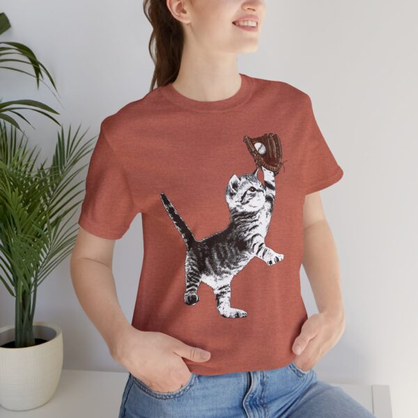 Baseball Kitten Lightweight T-Shirt - Image 15