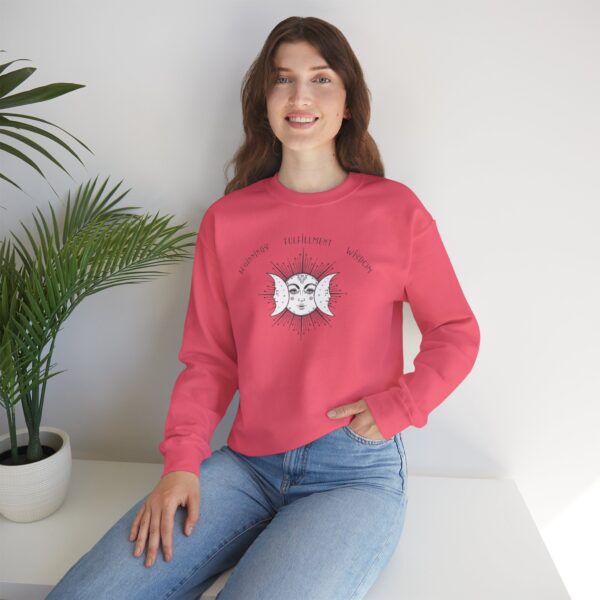 Beginnings, Fulfillment, Wisdom - Triple Moon Crewneck Sweatshirt - Image 18